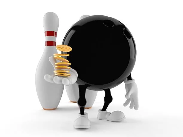 Bowling toon isolated on white background